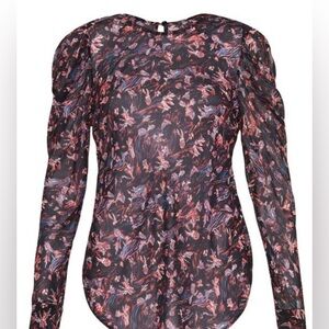 RO Lou Black Lou Sheer Blouse Size M/L